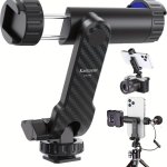 Mobile Phone Tripod Stand With Universal Mount 2 Cold Shoes 360 Rotation & 180 Tilt Enhanced Hot Shoe Compatibility Smartphone A