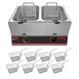 DFG-12L 12 L Gas Deep Fryer And 8 Chip Baskets