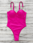 Goddess High Leg One Piece - Pink - Small