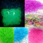 200PCS Transparent Luminous Bracelet Making Kit Rubber Loom Friendship Diy Braiding Bracelet Jewelry Making Arts Crafts Party Cr