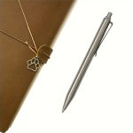 Stainless Steel Retractable Ballpoint Pen With Clip - Edc Outdoor Writing Tool Medium Point Stylish Business Signature Pen For D