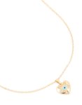 Goldair Gold Diamante Heart Evil Eye Pendant Necklace