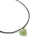 Goldair Gold Green MINI Glass Heart Necklace