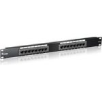 Equip CAT5E Utp 16-PORT 1U Panel - Black