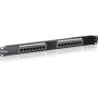 Equip CAT5E Utp 16-PORT 1U Panel - Black