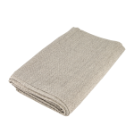 Pure Alpaca Throw In Natural Taupe Shade 03 - Hand Stitched Edge Standard Packaging