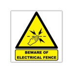 Beware Of Electrical Fence Safety Sign WW029A