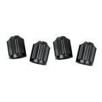 Motoquip Plastic Valve Caps - Black - 10 Pack