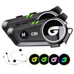 Zhongreat Motorcycle Helmet Bluetooth Headset With Stereo Sound C50 2-WAY 1000M Communication System Intercom Speakers With Cvc