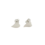 Crooked Heart Silver Earrings - Silver