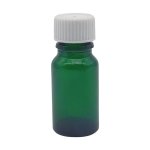 10ML Green Glass Aromatherapy Bottle With Screw Cap - White 18 410