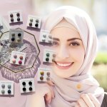 SET 4PCS Middle East Ramadan Themed Magnetic Buckle Brooches Scarf Buckles