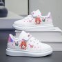 Casual Cute Cartoon Low Top Sneakers For Girls Non-slip Wear-resistant Skateboard Shoes For All Seasons