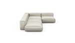Four Module Corner Sofa - Velvet - Creme - 241CM X 346CM