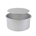 Pme Anodised Aluminium Round Cake Tin With Loose Base Silver