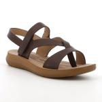 Pierre Cardin Satin Flat Sandal - Brown - 8
