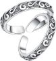 2-PIECE Silver Retro Matching Rings Set For Couples