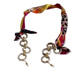 Glasses Chain - Wild Cat Print Ribbon
