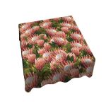 Pink Painted Proteas Square Tablecloth
