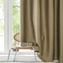 Khaki Jacquard Blackout Curtain - Thick Soundproof & UV-Resistant For Bedroom Living Room Study Dorm Decor