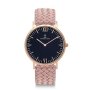 Campina "black Rose Woven Leather