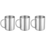 Lk's Stainless Steel Mug 400ML - Pack Of 3