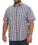 Mens Short Sleeve Check Shirt - 10XL / Brwn/wht