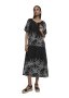 Tiered Balloon Sleeve Boho Maxi Dress