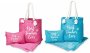 Best Teacher Jute Bag Pareo & Cosmetic Bag Combo - Blue