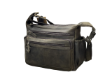 Premium Italian Leather Multizip Crossbody Bag