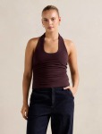 Nicky Halter Neck Top - L Cherry Lacquer