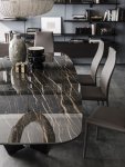 Signature Curve Dining Chair Custom Made - Steel Legs