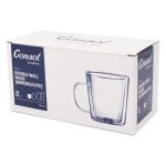 Consol Roma Double Wall Borosilicate Glass Mug 2-PIECE Set 320ML