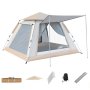 Instant Setup Camping Tent With Canopy Carry Bag Family Dome 4 Side Mesh