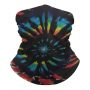 Wuxekzo Black Tie Dye Art Multifunctional Head Scarf Fashion Helmet Liner Headwear For Motorcycling Fishing Running Hiking Cycli