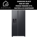Samsung Black Side By Side Fridge Freezer Np - 617L Water & Ice Dispenser