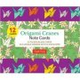Origami Cranes Note Cards- 12 Cards - In 6 Designs With 13 Envelopes   Card Sized 4 1/2 X 3 3/4 Inch     Paperback