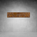 House Number D17 - 1000 X 250 Matt Silver Warm White