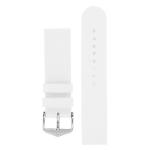 Scandic Calf Leather Watch Strap In White - 26MM Silver