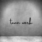Team Work - L 450MM Matt Silver Font 1