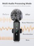 3IN1 Dual Wireless Lavalier Microphones Compatible With Ios android camera