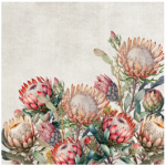 Tear Resistant Deco Print Protea Border
