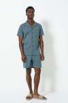 Pique Gladneck Shirt - XL Petrol