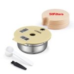 Coffee Accessories Steel Reusable Coffee Capsule Pods 220ML 50FILTERS