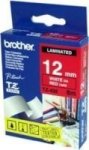 Brother TZ-435 P-touch Laminated Tape White On Red 12MM X 8M