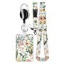 Id Badge Holder With Lanyard And Retractable Reel Floral Vertical Id Case
