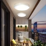 1 Set Solar Ceiling Light With Remote Control For Indoor & Outdoor Solar-powered Light With Dusk To Dawn Sensor Solar Wall Light