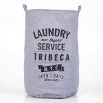 Canvas Laundry Basket - Light Grey