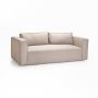 - Makodzare Fabric 3 Seater Couch - Platinum