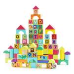 Wooden Abc 123 Animal Blocks